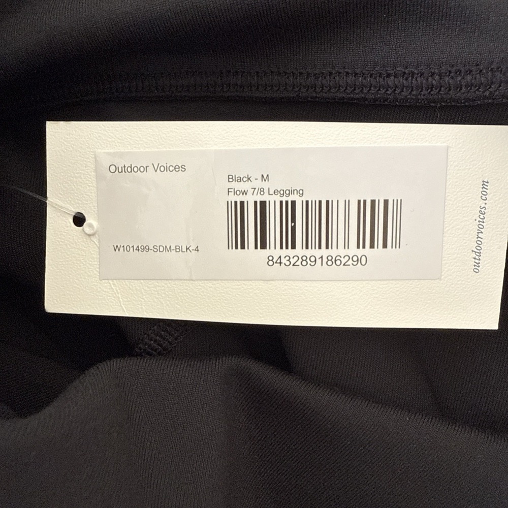 Outdoor Voices New with Tag High Waist Flow 7/8 Leggings Women Medium‎ Black - Picture 8 of 10